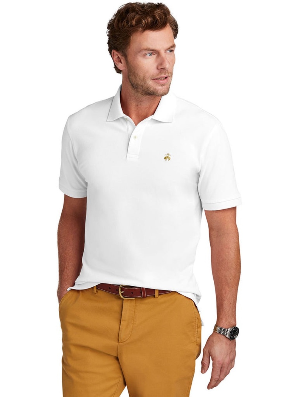 NWT BROOKS BROTHERS POLO SHIRT Men's Performance SLIM Fit L